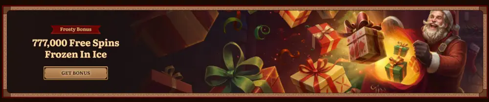 Άγριος Ρόμπιν Παγωμένος Μπόνους διακοπών προσφορά 777.000 δωρεάν περιστροφών